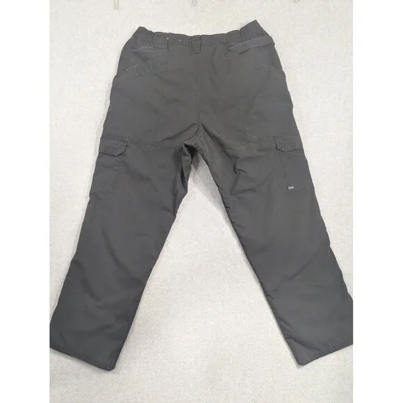 5.11 Tactical Series Pants Mens 36x30 Black Cargo Ripstop Polyester Hiking Work - Picture 8 of 13